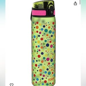 Ion8 Slim Leak Proof BPA Free Water Bottle NWT polka print